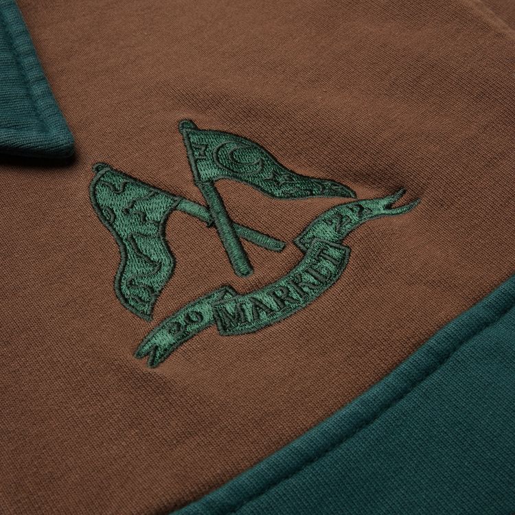 Market Half Zip Rugby Sweatshirt Milk Chocolate