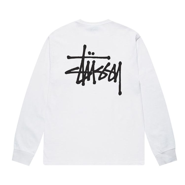 Stussy Basic Long Sleeve Tee White
