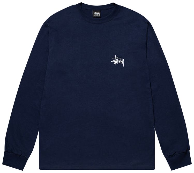 Stussy Basic Long Sleeve Tee Navy