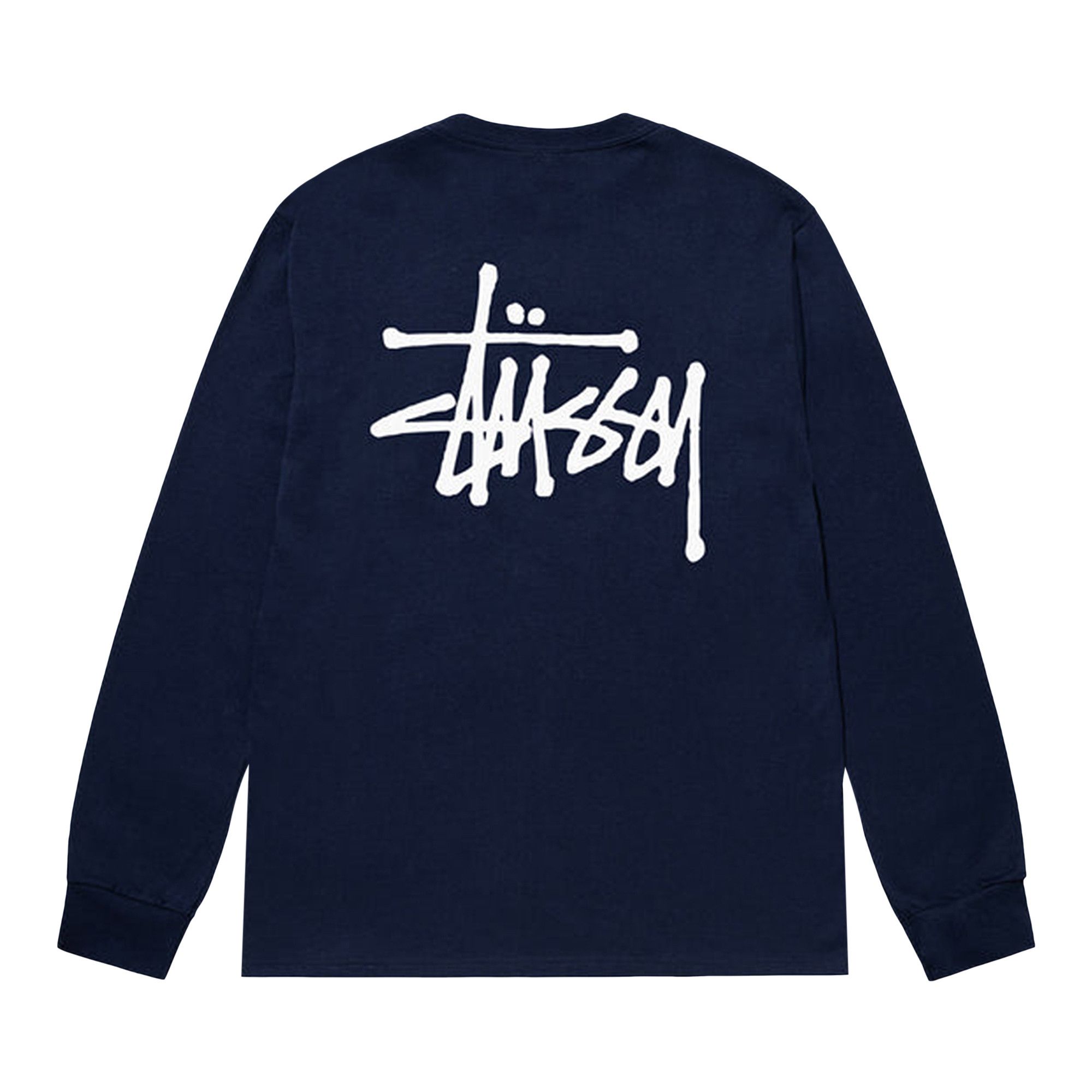 Buy Stussy Basic Long-Sleeve Tee 'Navy' - 1994762 NAVY | GOAT