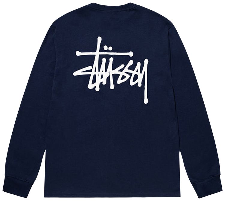 Stussy Basic Long Sleeve Tee Navy