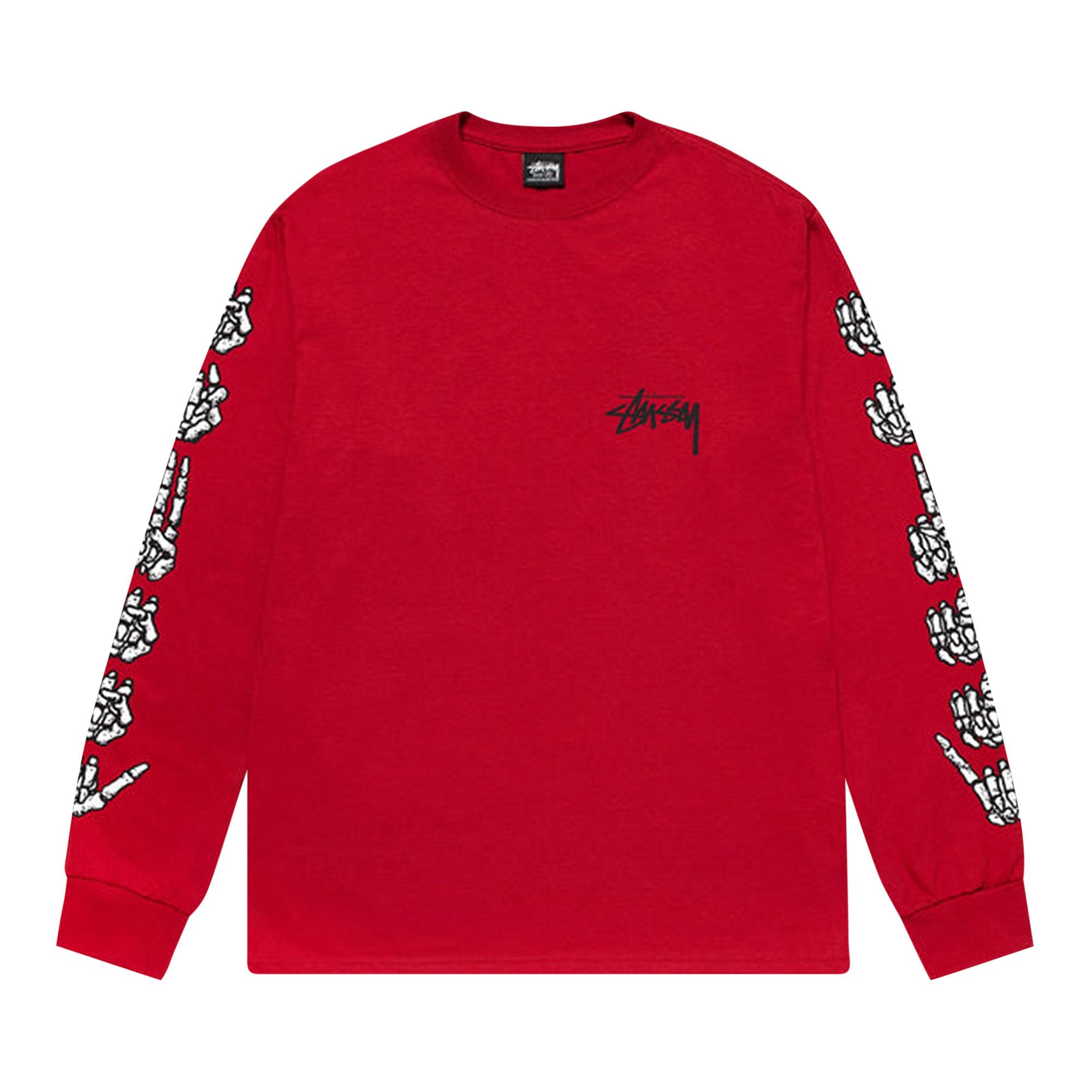 Buy Stussy Hands Long-Sleeve Tee 'Dark Red' - 1994839 DARK