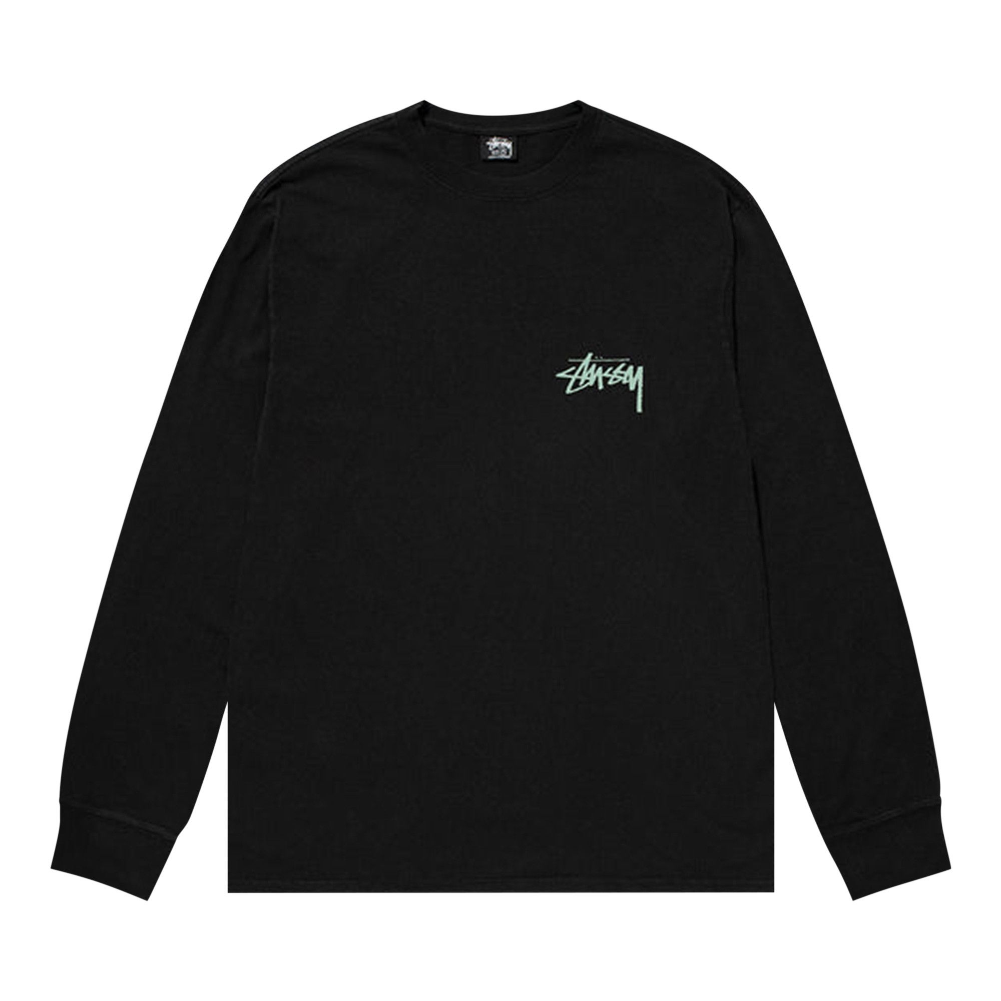 ★【STUSSY】★Basic Stussy Pigment Dyed LS T-Shir.t Black★ Stussy Strike Pigment Dyed Tee Black Shop Authentic at SASOM