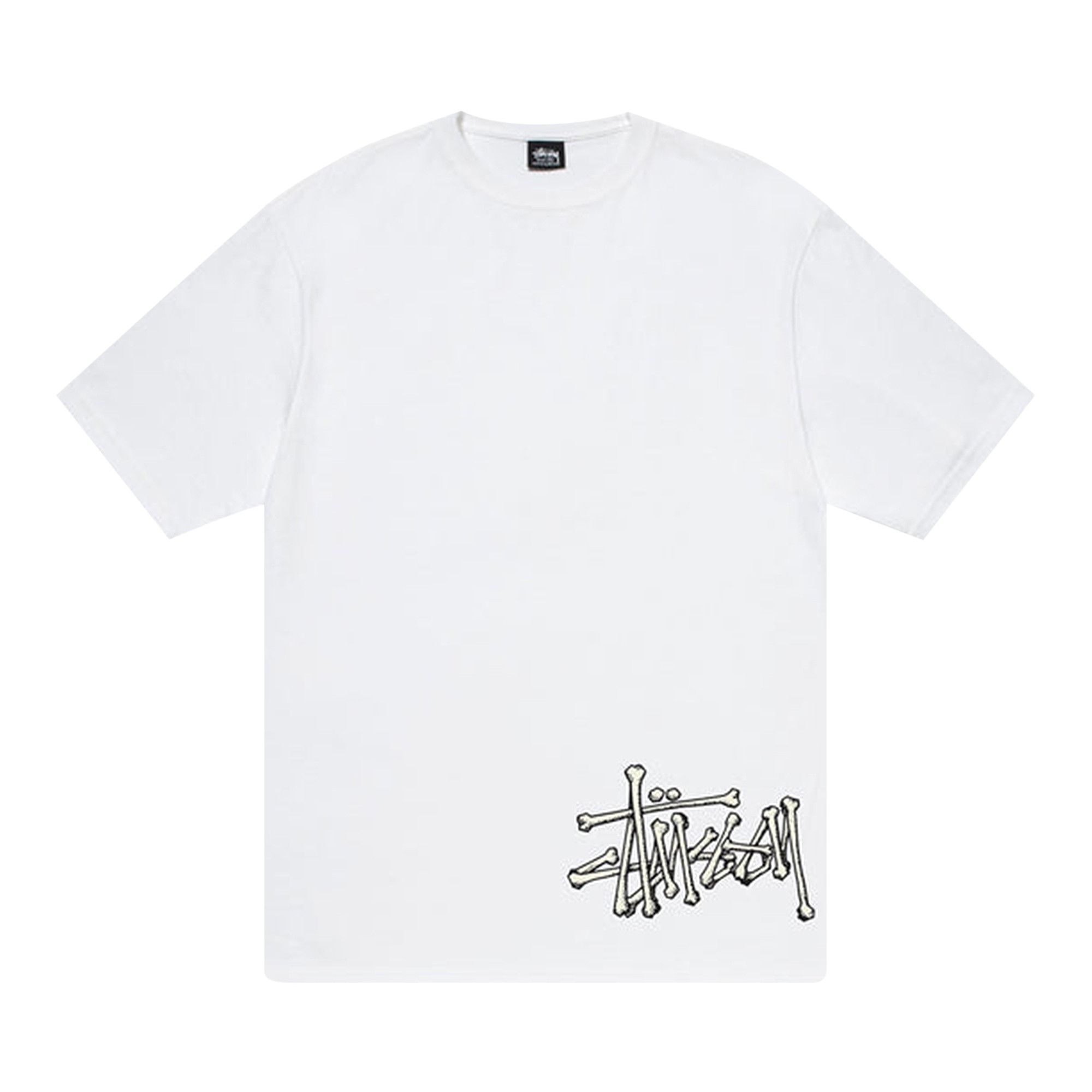 ★人気★【STUSSY】★Stussy Bones Stock T-Shir.t White★ Stussy Bones Stock Tee White Men's - FW22 - US