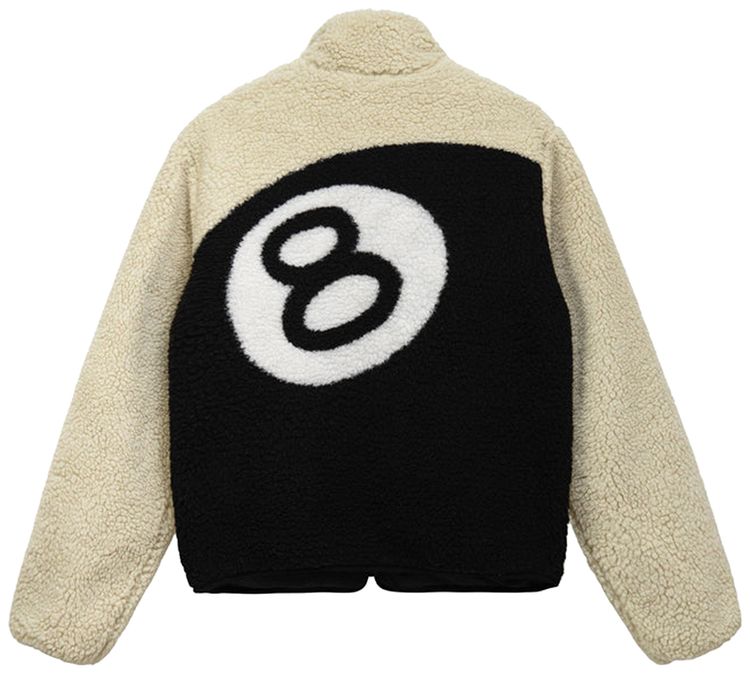Stussy 8 Ball Sherpa Jacket Natural