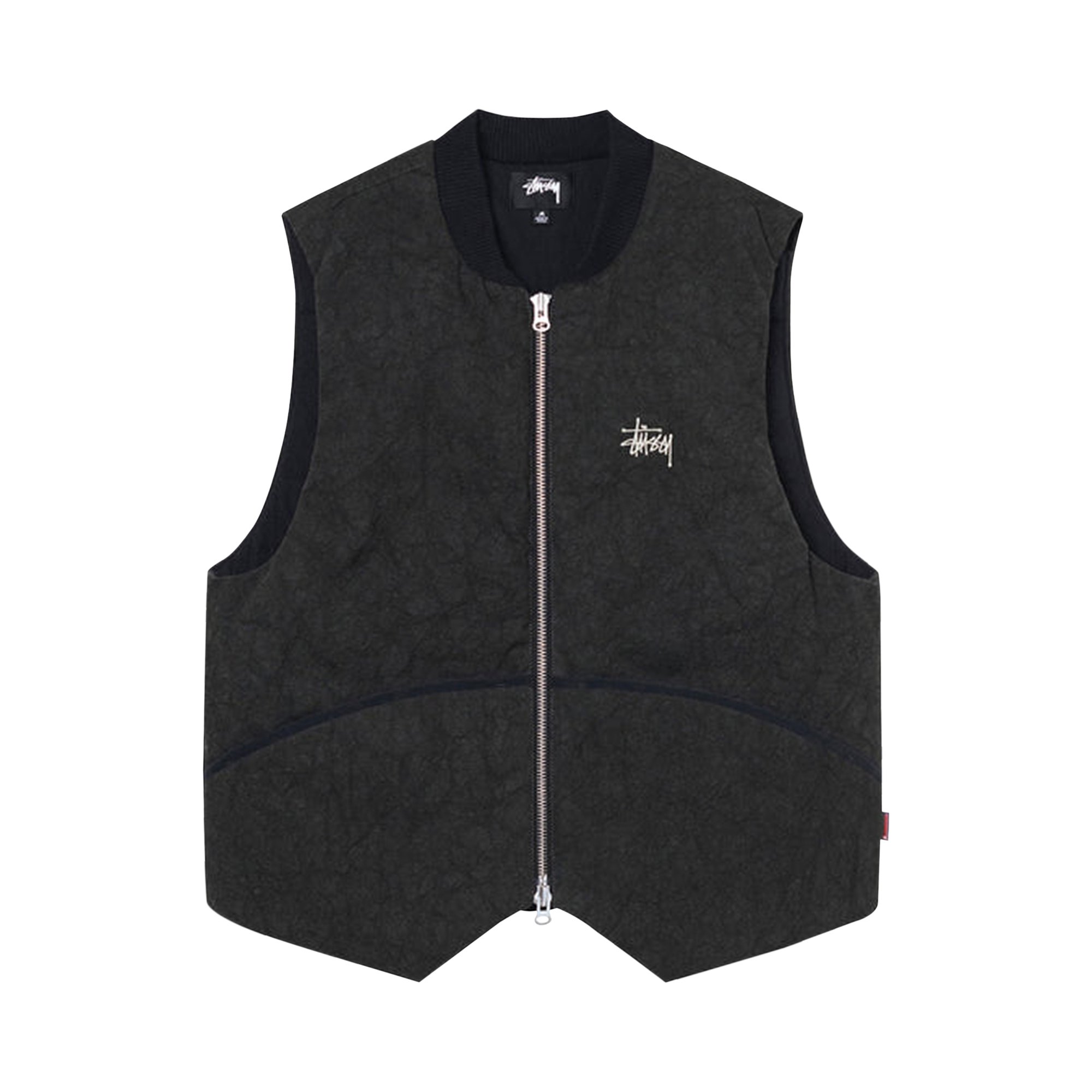 Buy Stussy Washed Canvas Primaloft Vest 'Black' - 115654 BLAC | GOAT