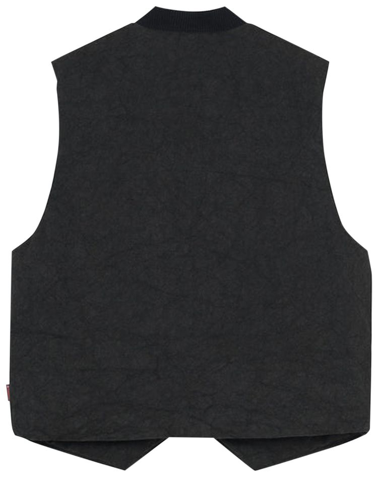 Stussy Washed Canvas Primaloft Vest Black