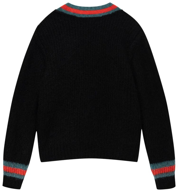 Stussy Mohair Tennis Sweater Black