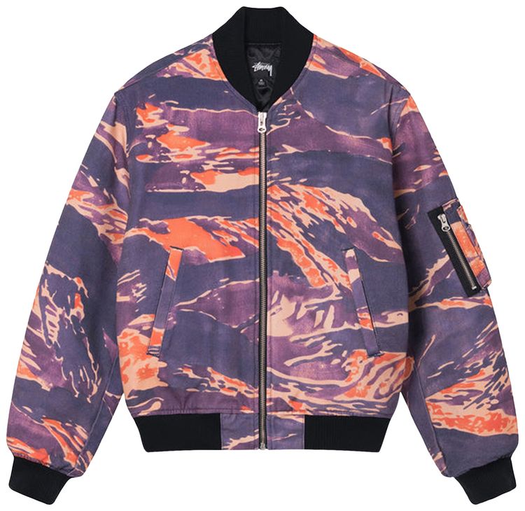 Stussy Tigris Canvas Bomber Purple