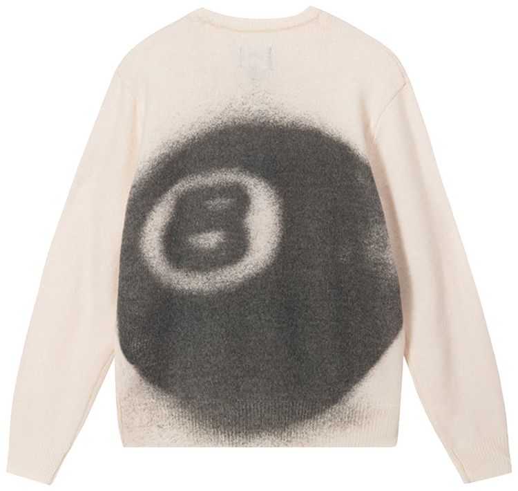 Stussy 8 Ball Spray Sweater Ivory