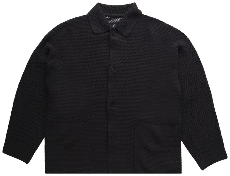 Homme Plisse Issey Miyake Rustic Knit Shirt Coke Grey