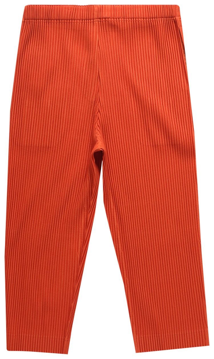 Homme Plisse Issey Miyake Pleated Pants Vermilion Orange