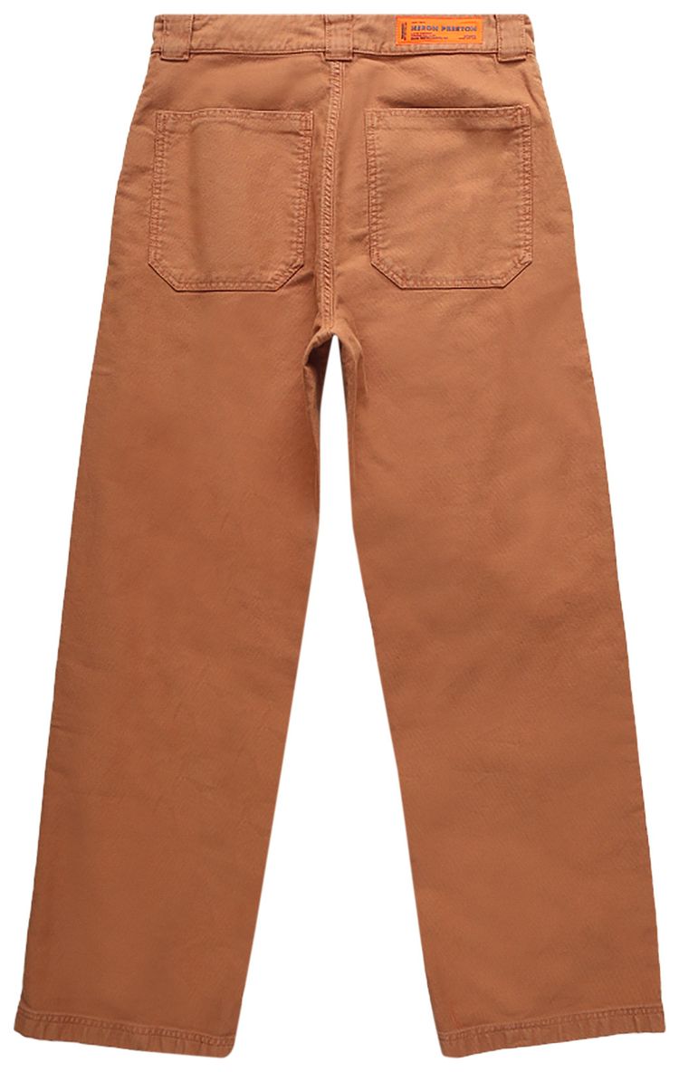 Heron Preston Canvas Chino Pants Tobacco Brown