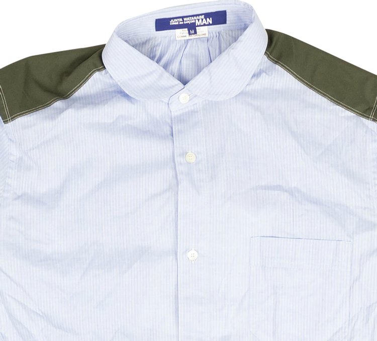 Junya Watanabe MAN Long Sleeve Shirt Blue Pinstripe