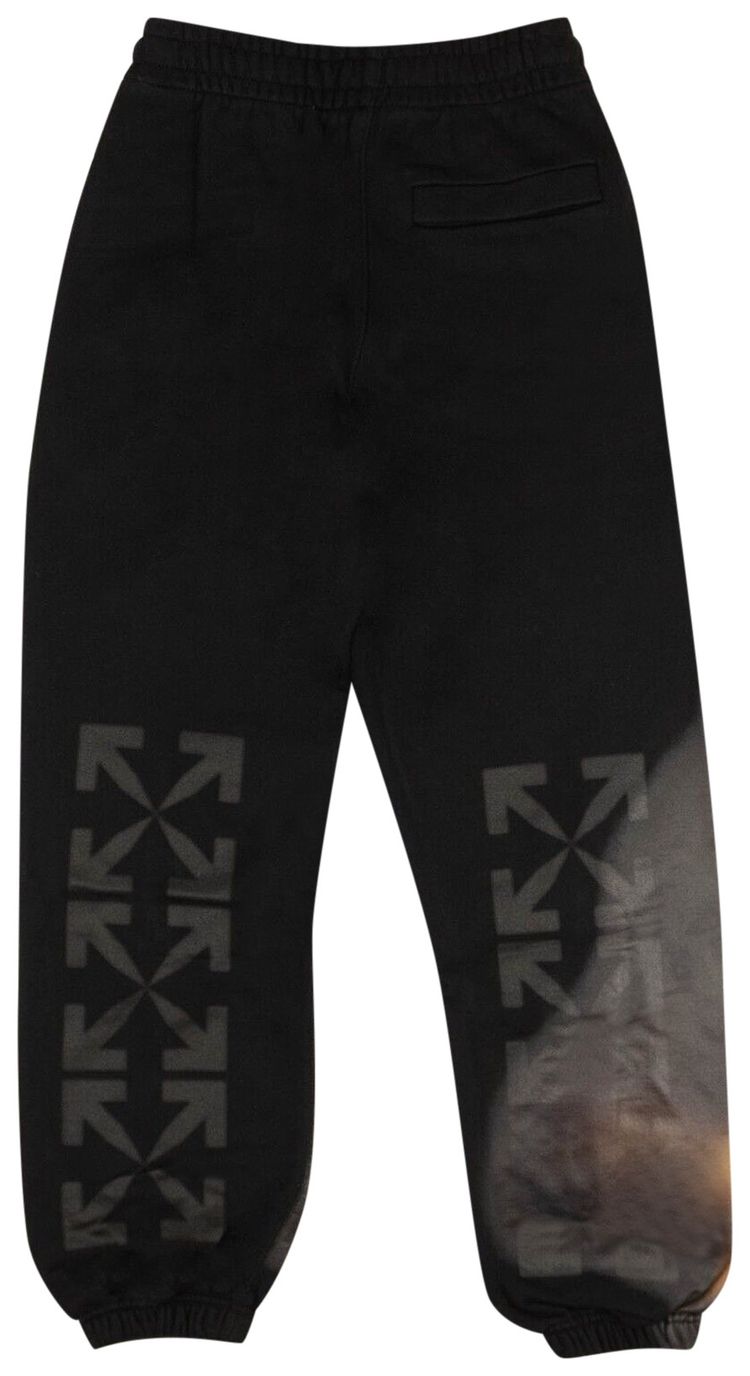 Off White Blurred Monalisa Short Sweatpant Black