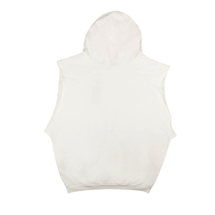 Raf Simons Oversized Sleeveless Hoodie Sweatshirt 'White'
