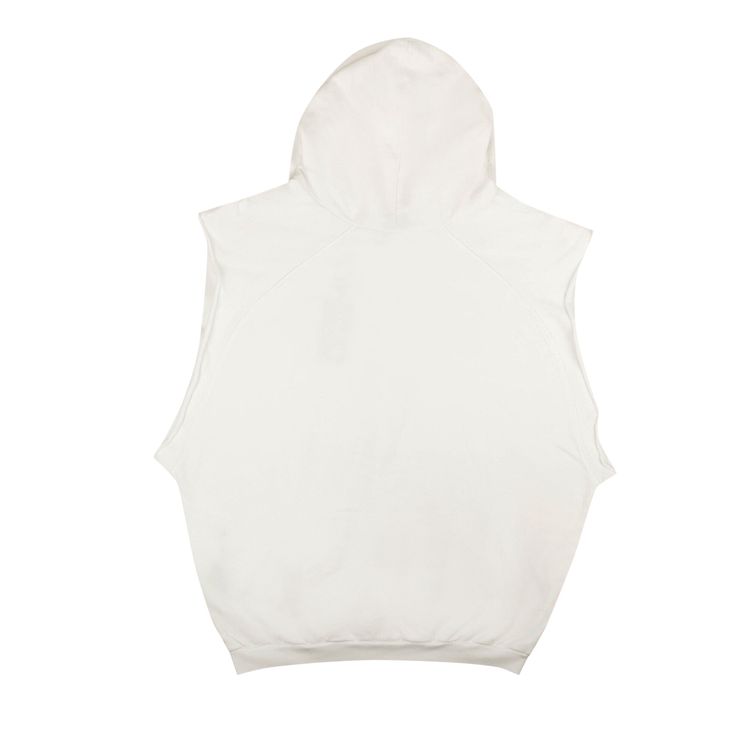 Raf Simons Oversized Sleeveless Hoodie Sweatshirt White