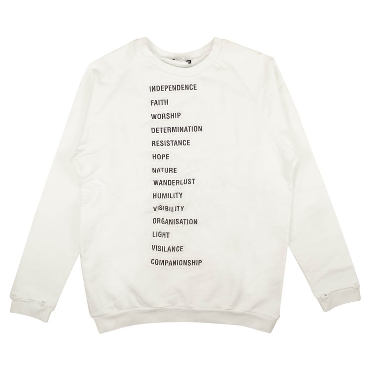 Raf Simons Crewneck Writing Sweatshirt 'White'