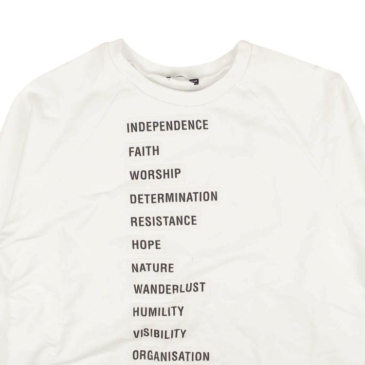 Raf Simons Crewneck Writing Sweatshirt White