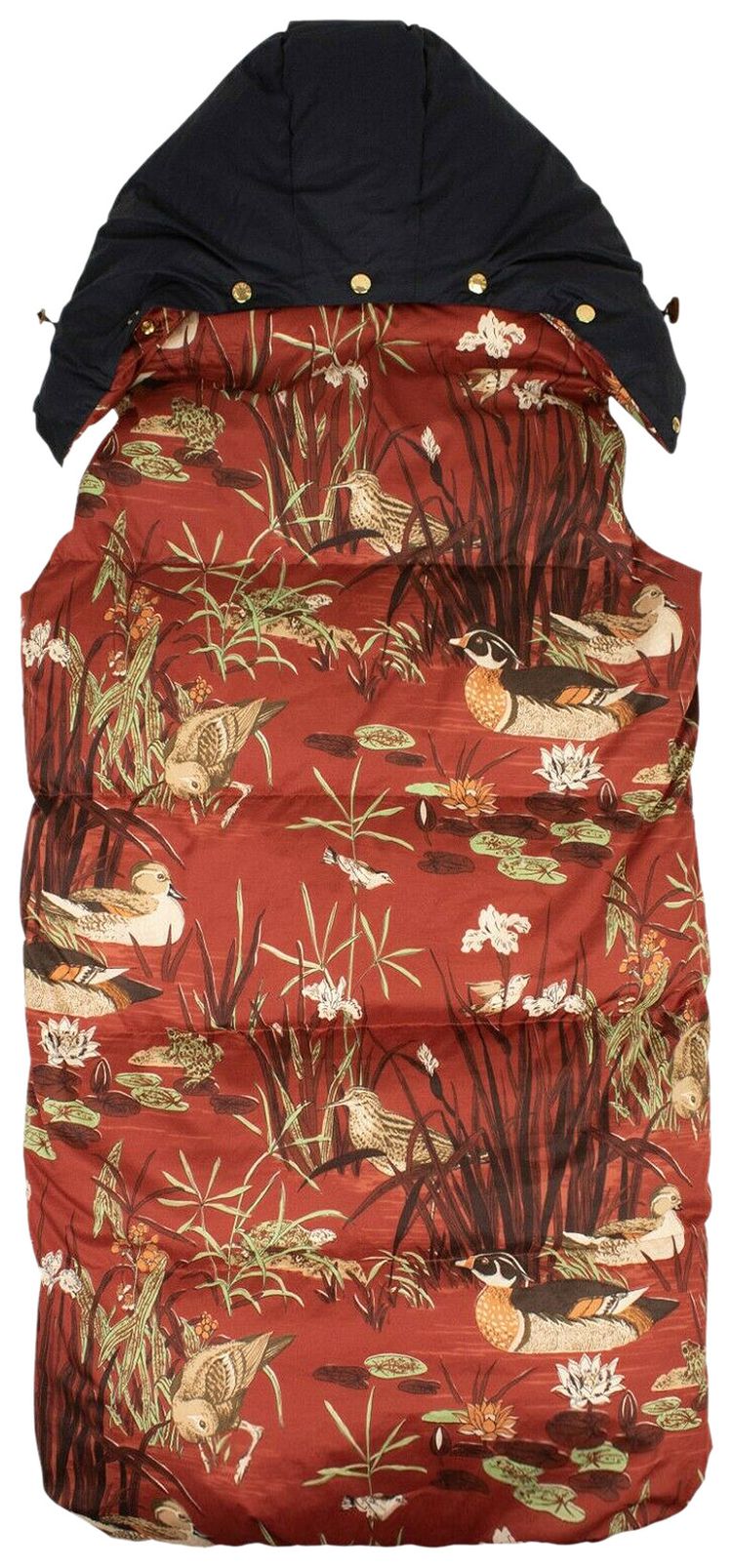 Moncler Long Bird Print Gilet Red