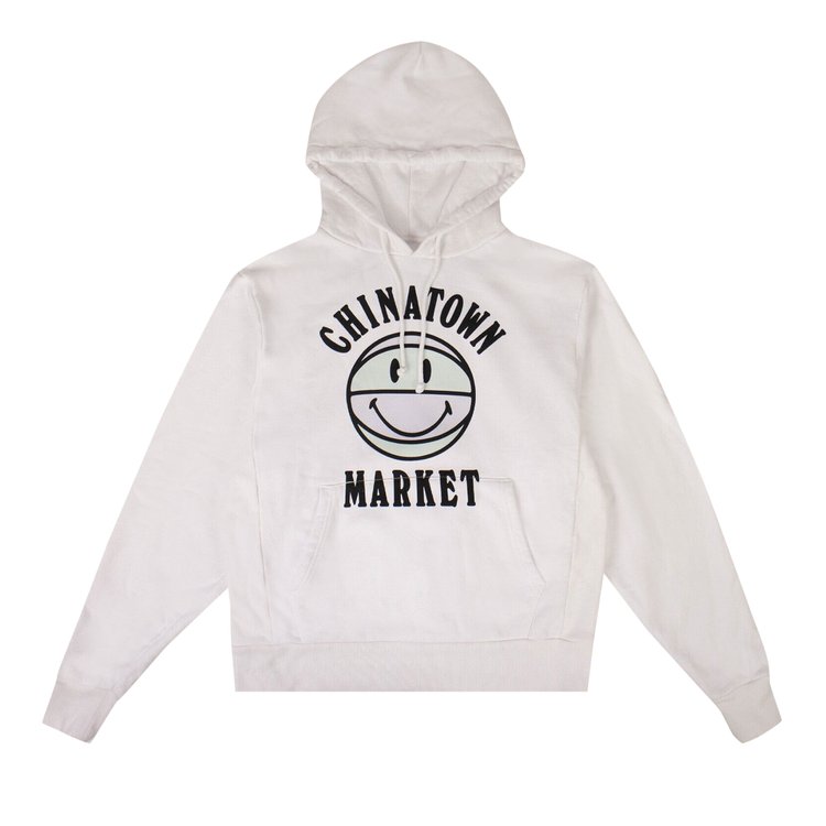 Chinatown Market Smiley Basketball Hoodie Sweatshirt 'White'