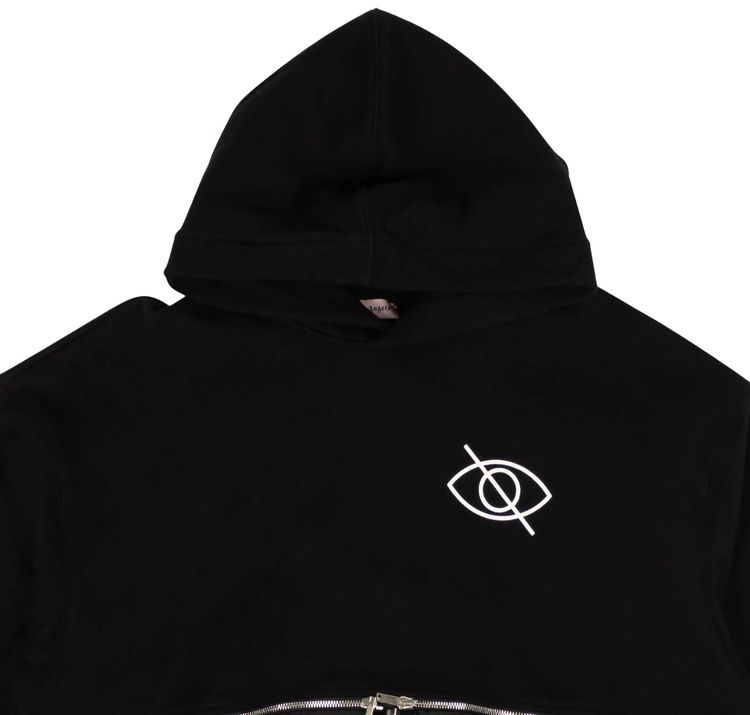 Palm Angels Sensitive Content Hybrid Hoodie Black