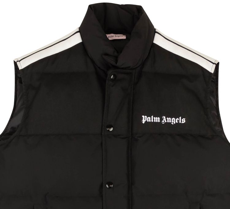 Palm Angels Logo Puffer Vest Black