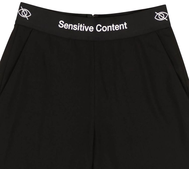 Palm Angels Logo Sensitive Content Shorts Black