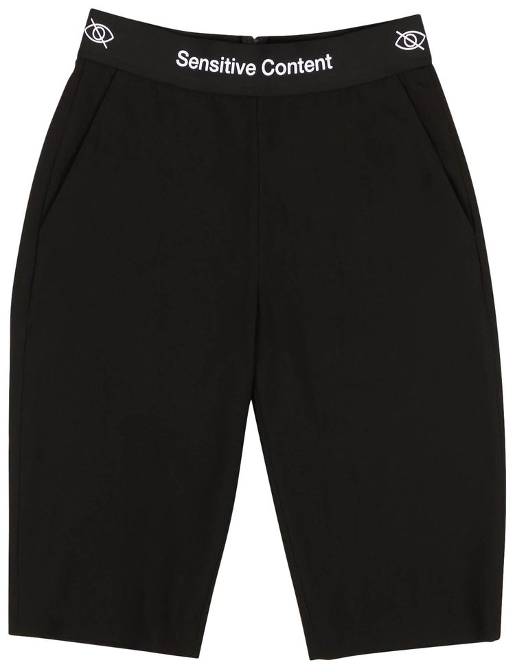 Palm Angels Logo Sensitive Content Shorts Black