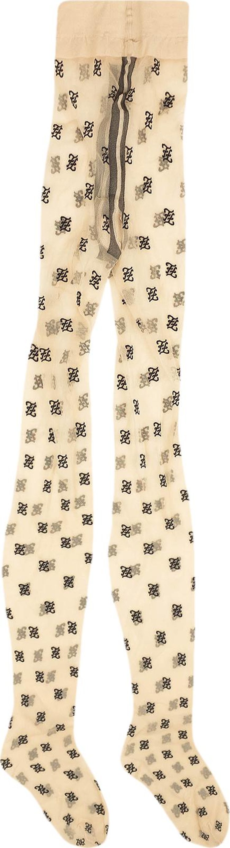 Fendi Nylon Logo Stockings 'Tan'
