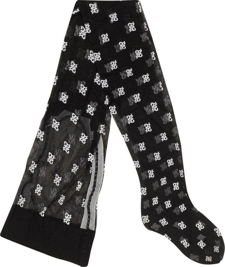 Fendi Nylon Logo Stockings 'Black'