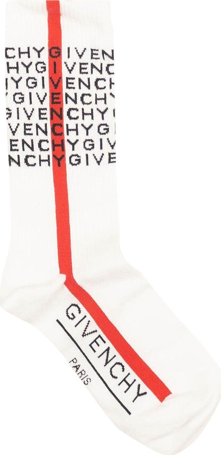 Givenchy Logo Socks 'White'