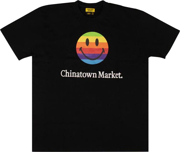 Chinatown Market x Smiley Rainbow Face T-Shirt 'Black'