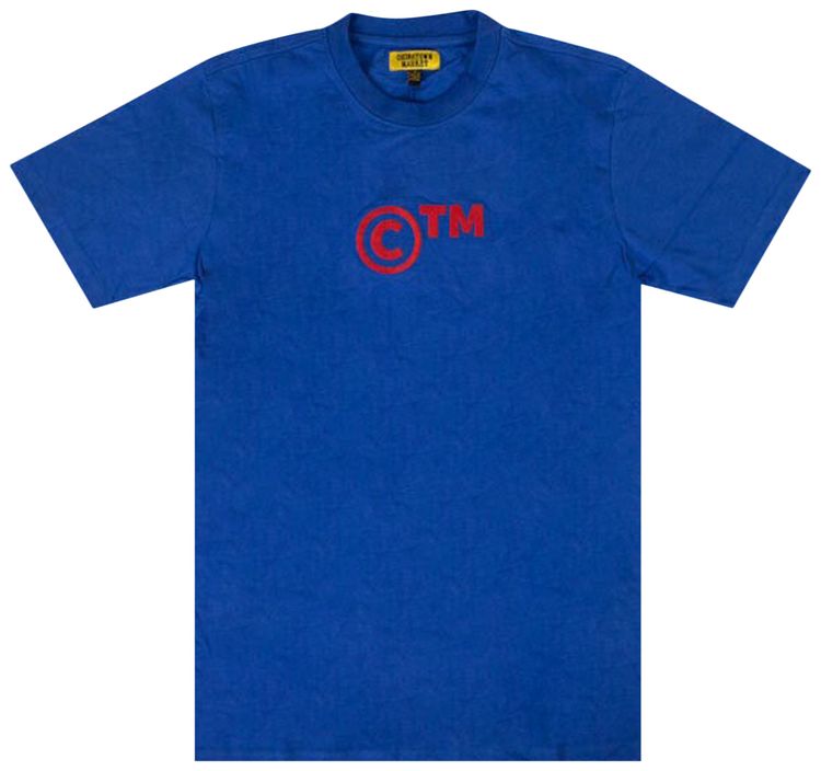 Chinatown Market Trade Mark Logo Short Sleeve T Shirt Blue