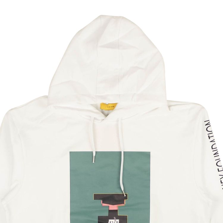 Pyer Moss Graphic Print Pullover Hoodie Sweatshirt White