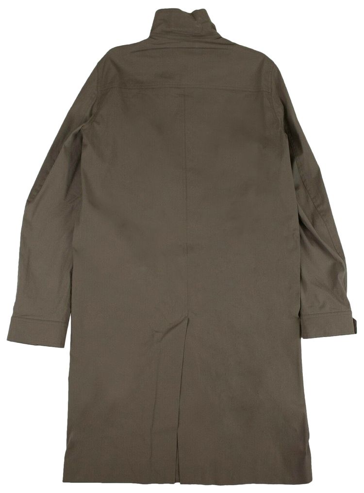 Rick Owens Zipped Pocket Trench Coat Grey