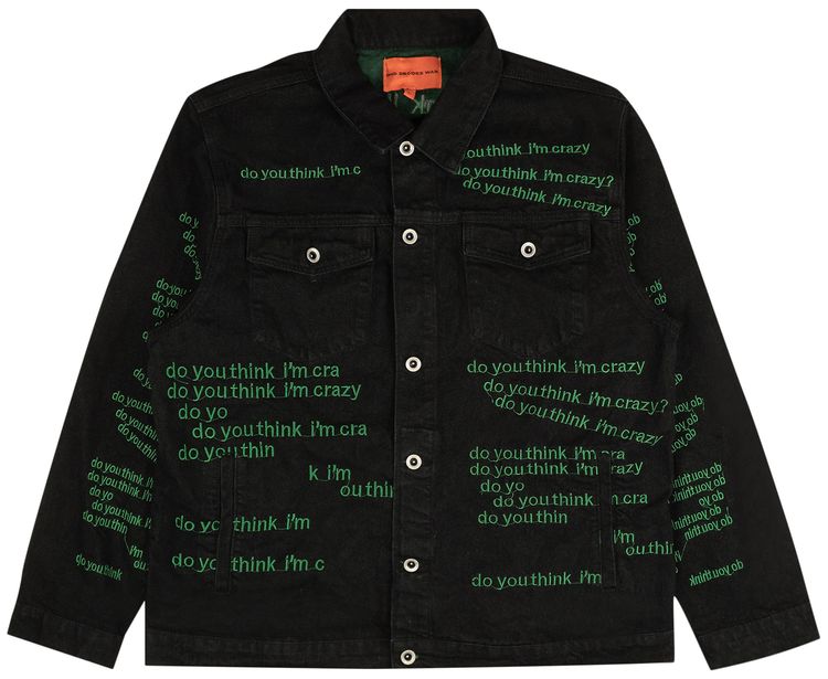 Who Decides War Monster Distressed Denim Jacket Black