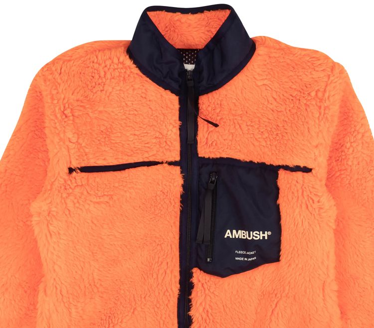 Ambush Trim New Fleece Logo Jacket Orange