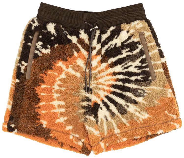Amiri Tie Dye Polar Fleece Shorts Multicolor