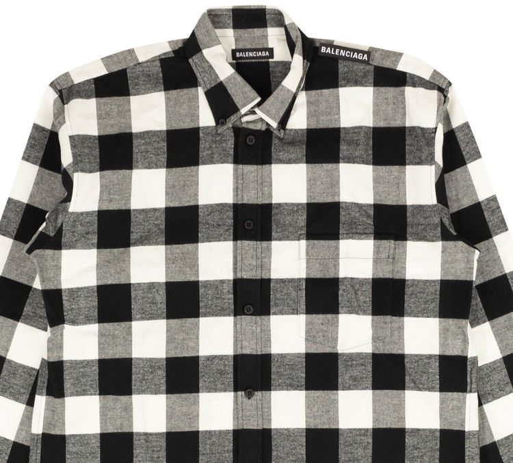 Balenciaga Twill Check Button Down Multicolor