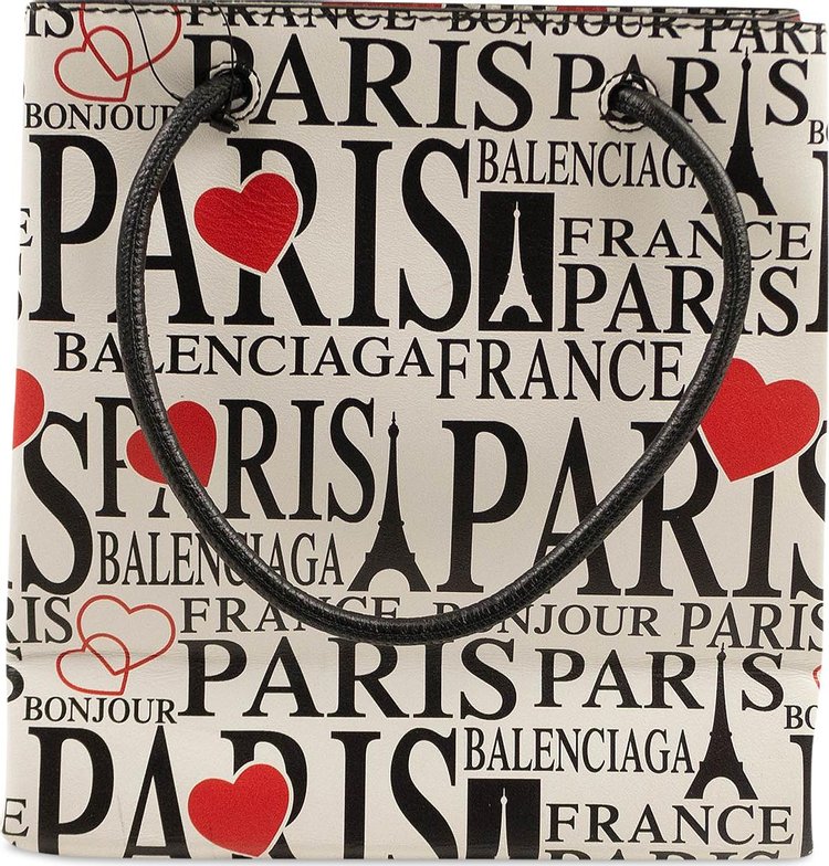 Balenciaga Paris Bonjour Shopping Tote Bag 'White'