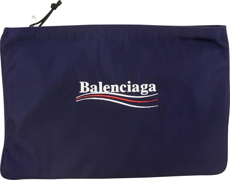 Balenciaga Embroidered Logo Print Explorer Pouch 'Blue'
