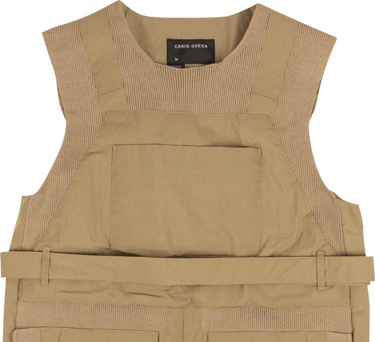 Craig Green Ribbed Utility Vest Cream