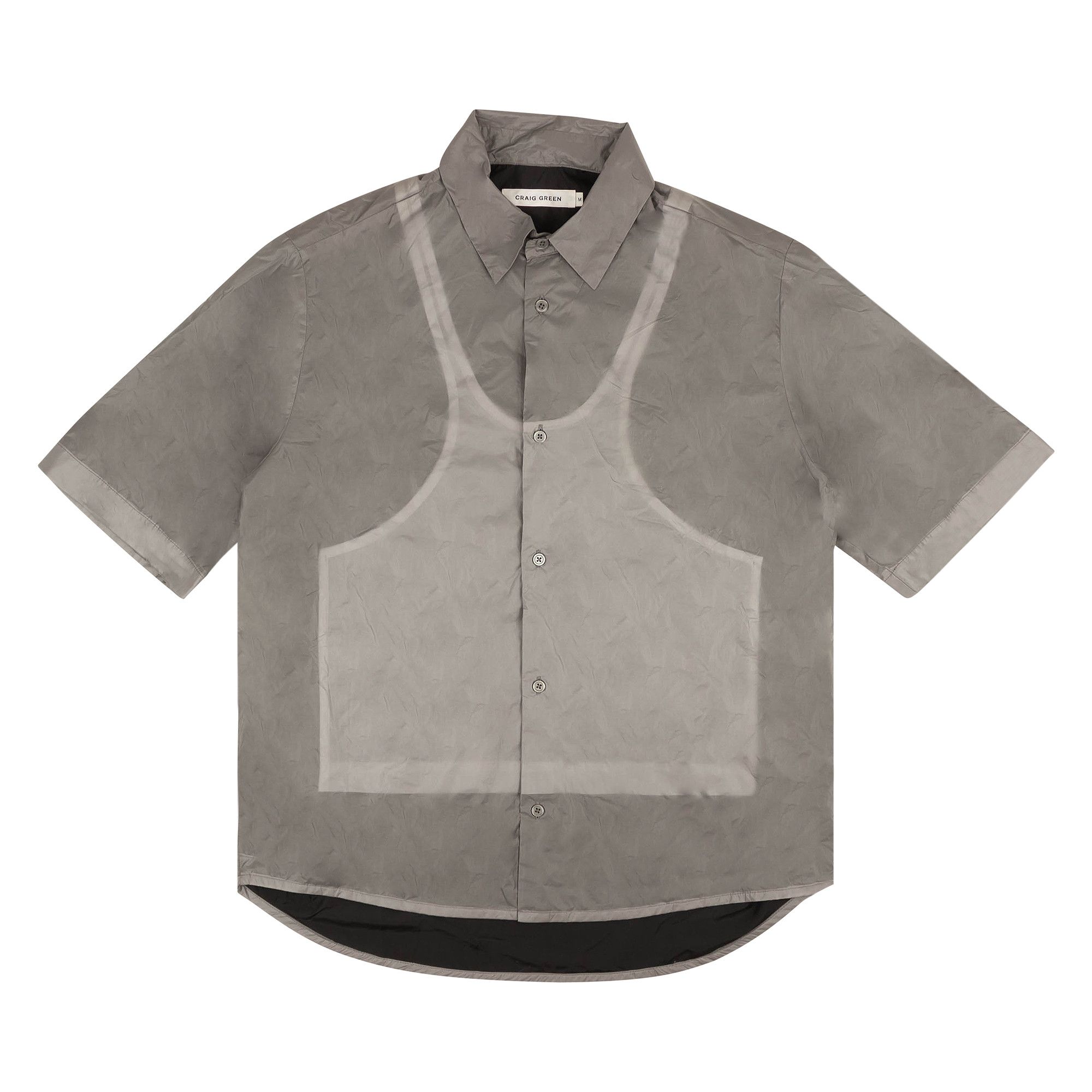 Buy Craig Green Button Down Short-Sleeve Ghost Shirt 'Grey Buy Craig Green Button Down Short-Sleeve Ghost Shirt 'Grey