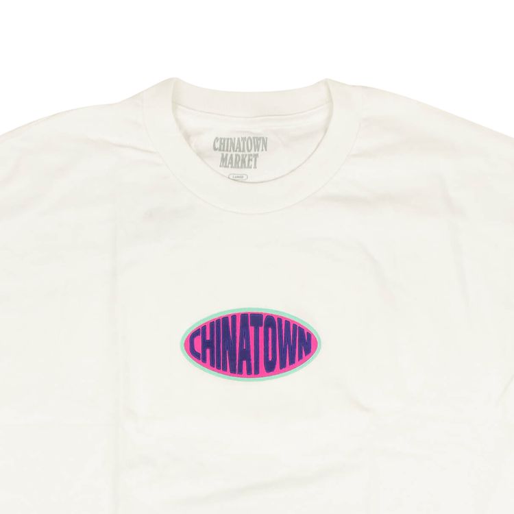 Chinatown Market Logo Patch Short Sleeve T Shirt White