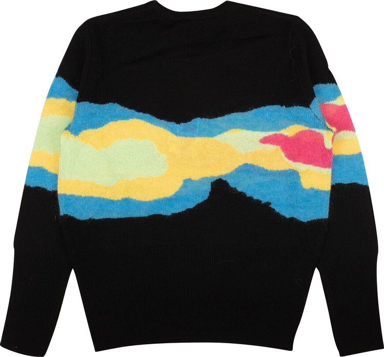 Charles Jeffrey Loverboy Shreddies Multi Wool Sweater Black