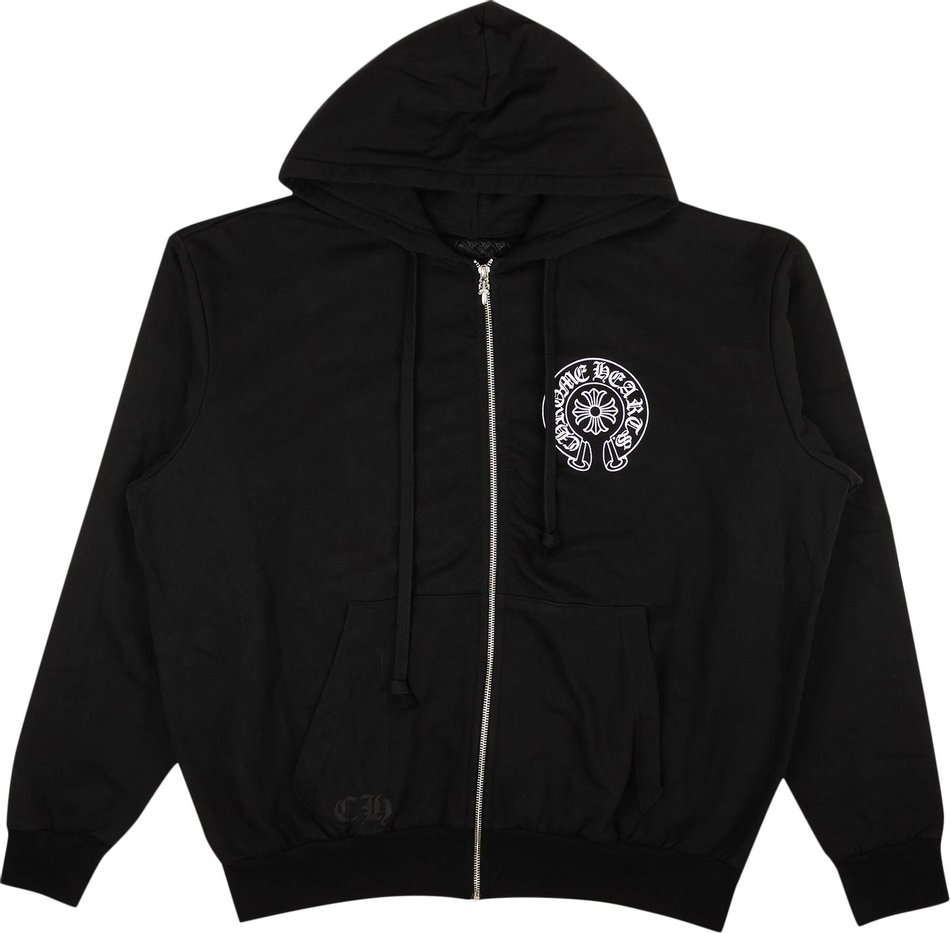 Buy Chrome Hearts Los Angeles Zip-Up Hoodie Sweatshirt 'Black' - 1383 ...