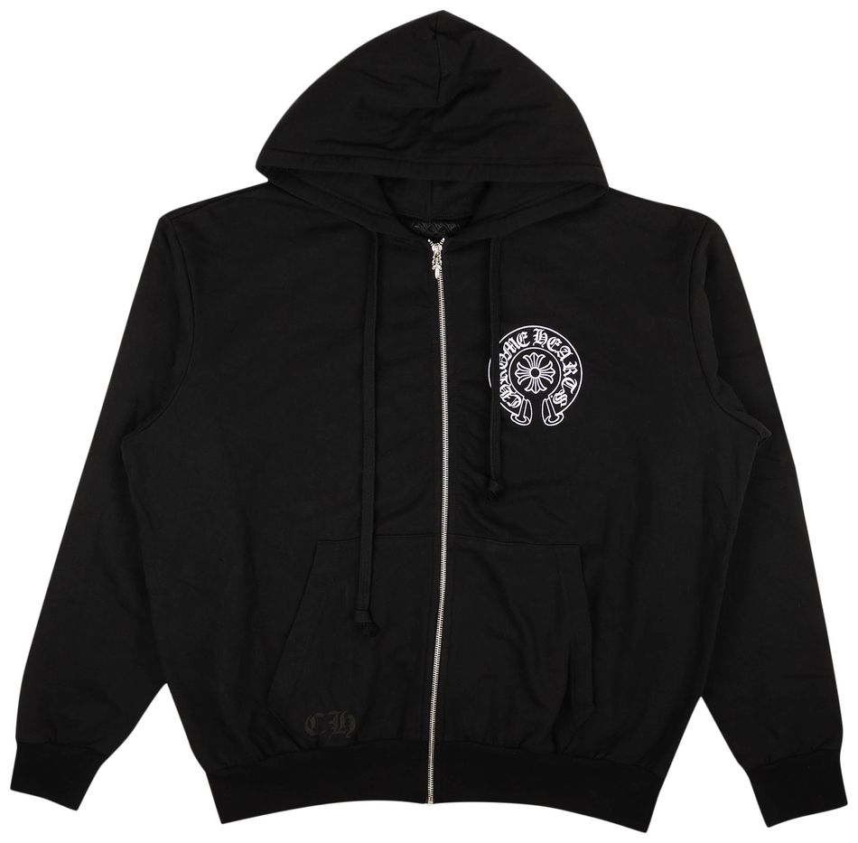 Buy Chrome Hearts Los Angeles Zip-Up Hoodie Sweatshirt 'Black' - 1383 100000106LAZU MULT | GOAT