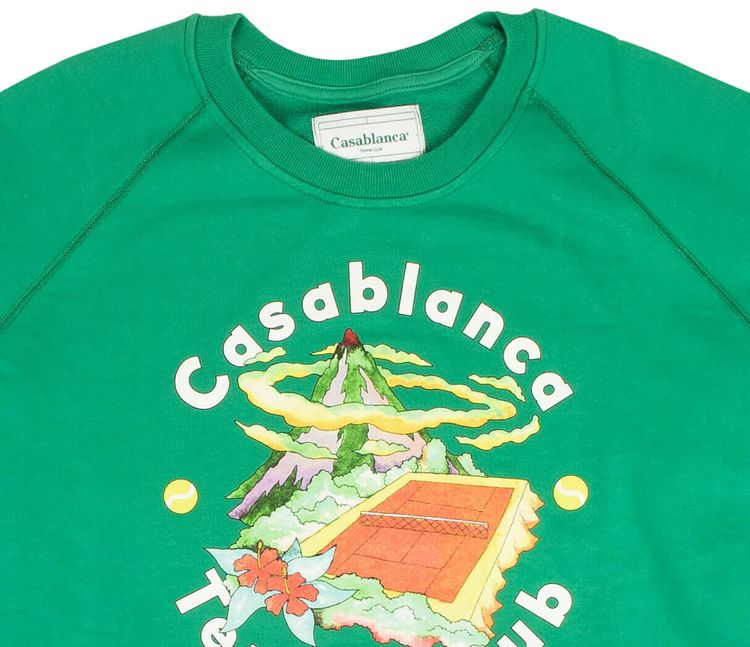 Casablanca Tennis Club Crewneck Sweatshirt Green