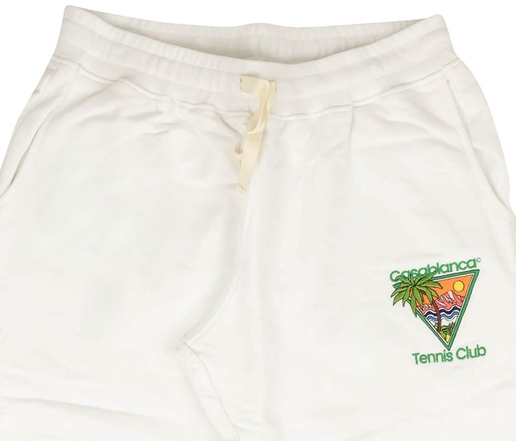 Casablanca Tennis Club Embroidered Icon Sweatpants White Tennis Club